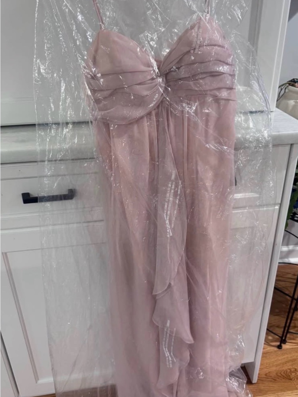 Alvina Valenta Dusty Blush Strapless Gown